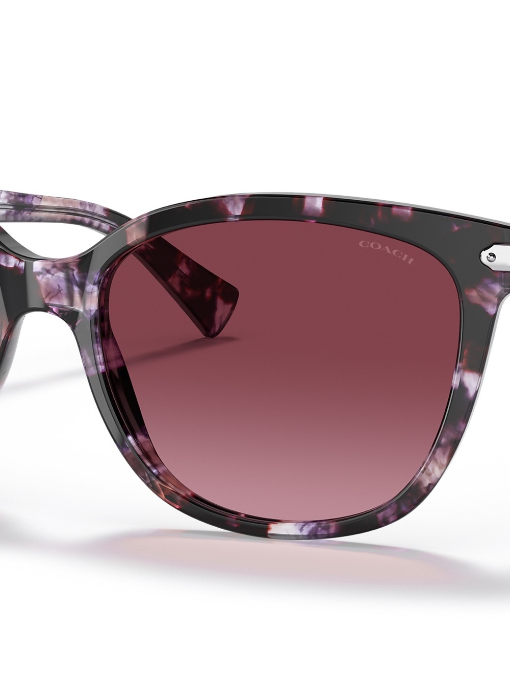 Coach Women's Purple Tortoiseshell Sunglasses - Picture 3 of 6